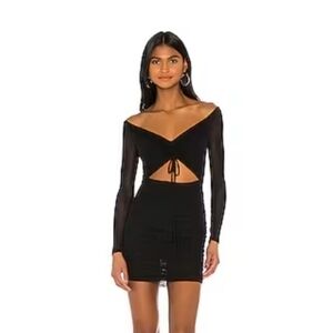 Revolve h:ours Black Long Sleeve Dress